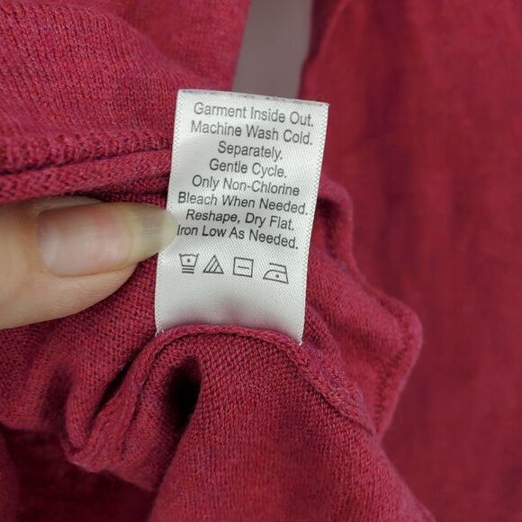 Coldwater Creek Pullover V-neckline Wool Blend Mauve Long Sleeve Sweater Size S - Picture 4 of 9